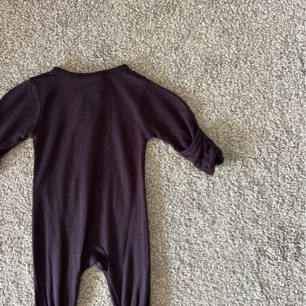 Larkspur sleeper baby newborn black bamboo zippie stretch minimal casual - Picture 3 of 5